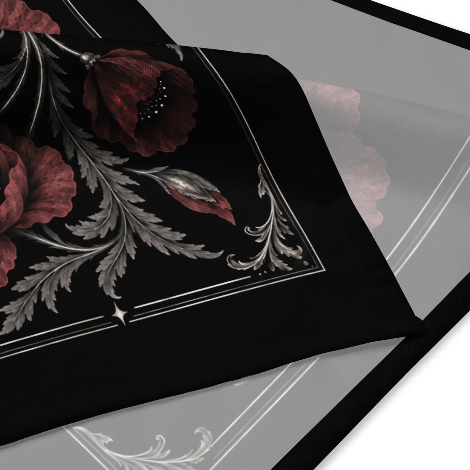 Botanical Poppy Bandana detail